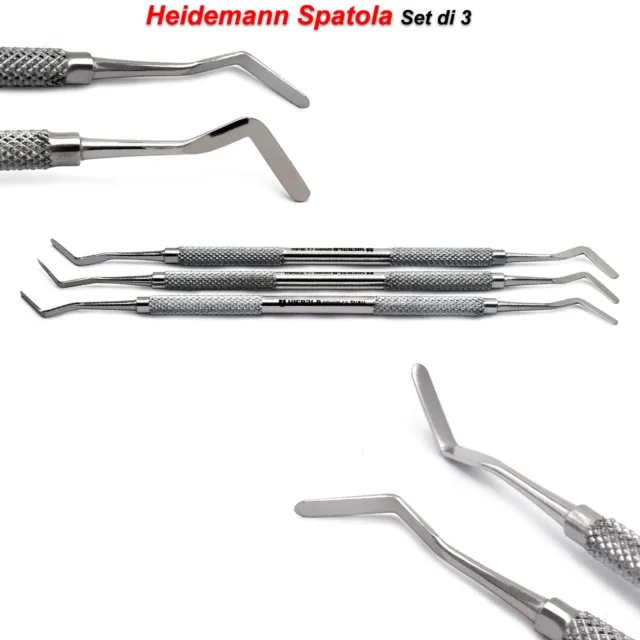 Heidemann Spatola Restaurativo Composito Strumenti per Otturazione Dentale Set 3