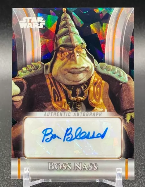 2024 Topps Sapphire Star Wars Boss Noss Black Sapphire Auto 05/10 Brian Blessed