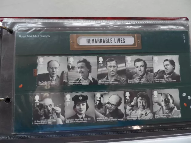 GB 2014 496 Remarkable Lives Royal Mail Presentation Pack in mint condition