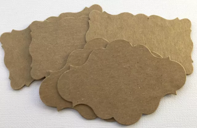 DECORATIVE LABELS - Notes & Gift Tags  Bare Chipboard Die Cuts - 2 Styles