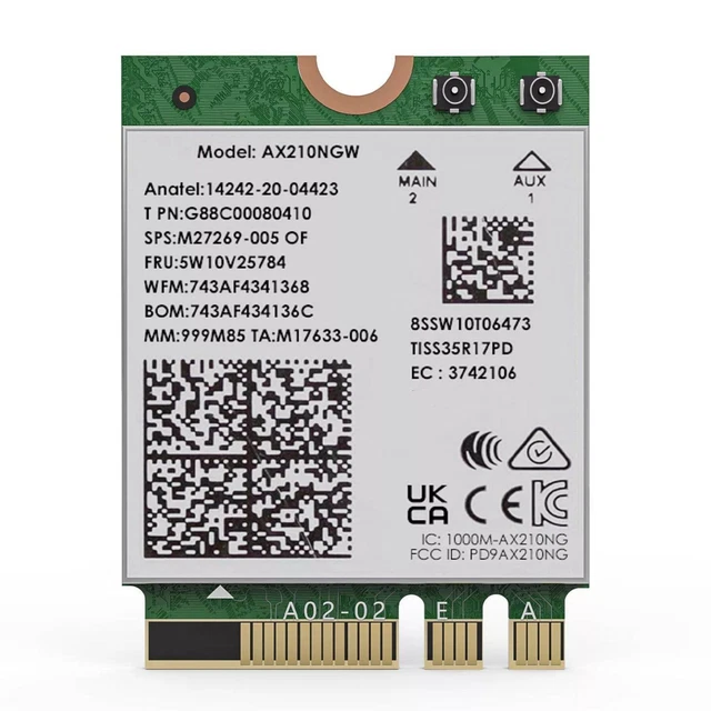 WI-FI 6E TRI-BAND M.2 Module Ax5400 Wireless Adapter Fit For Intel ...