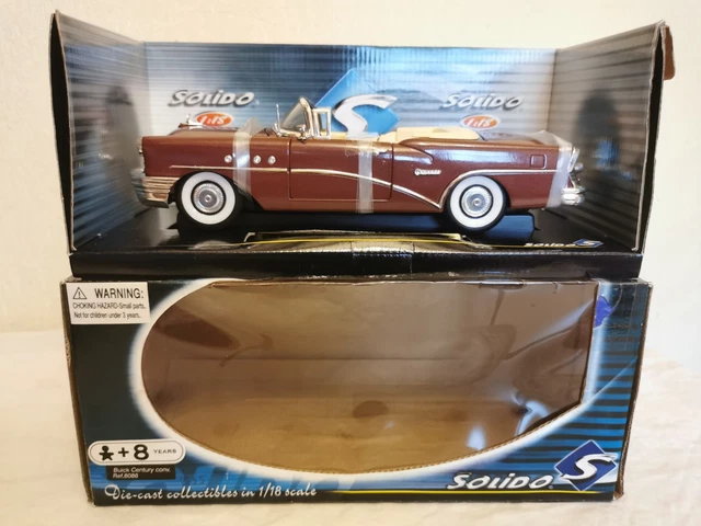 Miniature Solido 1/18 Buick Century Convertible 1955 - Marron, Réf. 8086 - Occasion