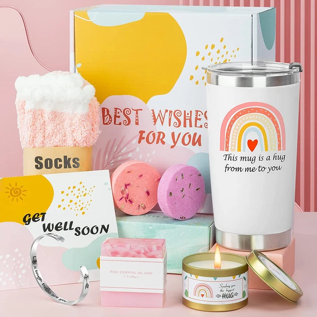 Get Well Soon Regalos para Mujer, Paquete de Cuidado Get Well Regalos Cestas para Mujer Ella