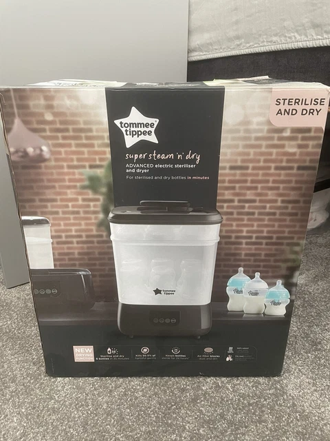 Esterilizador eléctrico esterilizado avanzado Tommee Tippee para hasta 6 botellas - negro