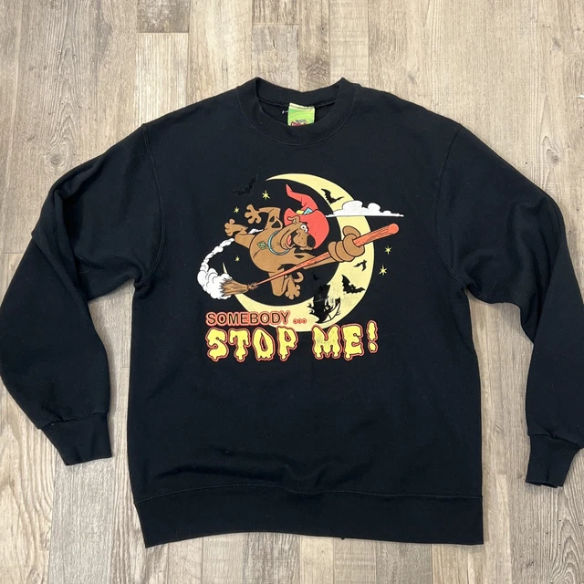 Vintage 90s Scooby Doo Somebody Stop Me Broom Cartoon Network Sweatshirt Women M