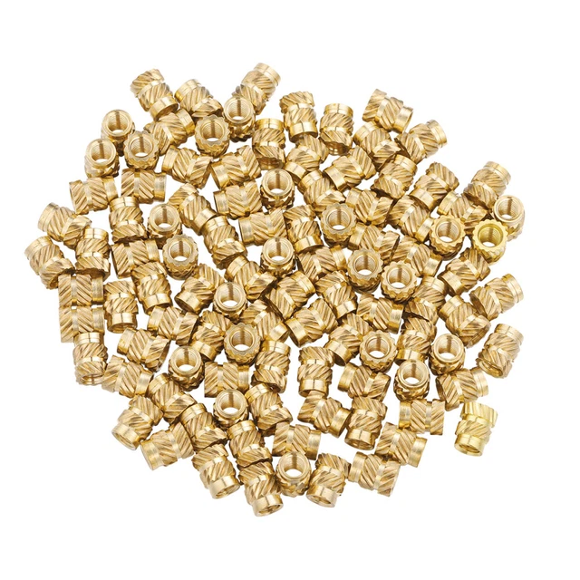100 pz dado dado dado incorporare inserto in ottone filettato filettato resistente al calore