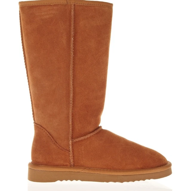 Bottes fourrées en cuir nubuck  / CHAUSSURE HIVER NEUF