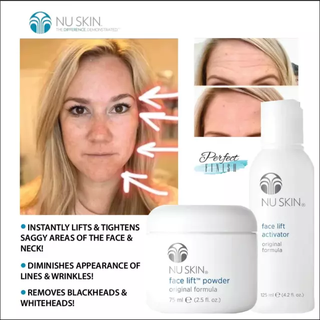 Nu Skin Face Lift Activator with Lift Powder Nuskin Instant Lifting Set Face Spa