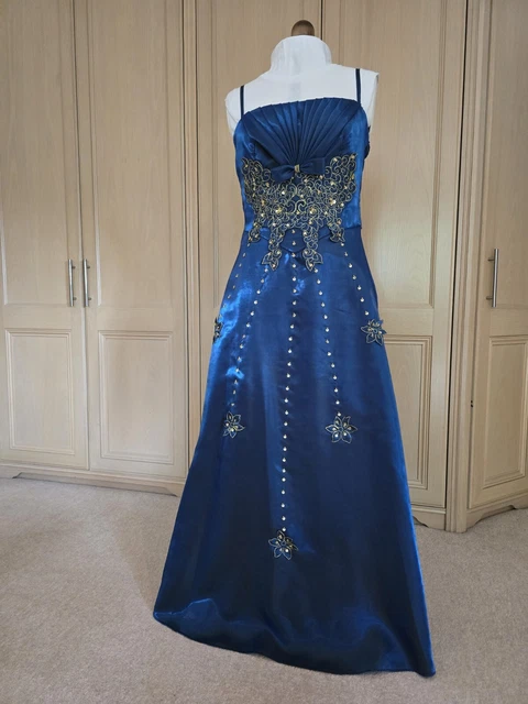 CHERLONE SATIN LONG Lace Prom Bridesmaid Formal Wedding Evening Ball Gown Dress 13.50 PicClick UK