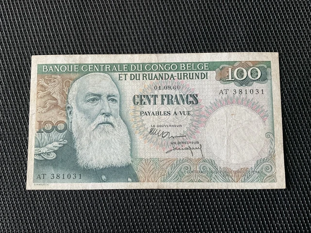 CONGO BELGE: 100F 01/09/1960, Pick 33, Pr.TTB/VF ❇️