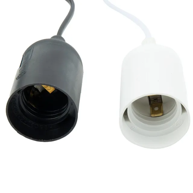 E27 Support Lampe avec Câble Interrupteur Prise Puissance Noir Et Blanc Pièces
