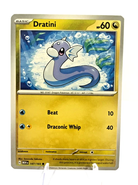 thumbnail image 2 of Pokemon TCG Scarlet & Violet 151 – Reverse Holo Dratini – 147/165 – Near Mint 2 of 6