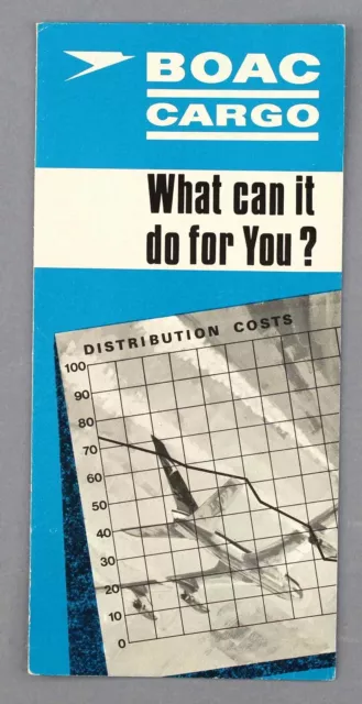 Boac Cargo Vintage Airline Brochure 1967 B.o.a.c. Boeing 707
