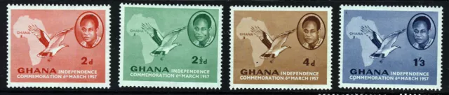 GHANA 1957 Independence Complete Set SG 166 to SG 169 MINT