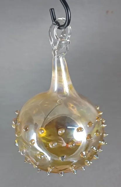 Hand Blown Glass Ornament Ball . Self Representing Artist (SRA)