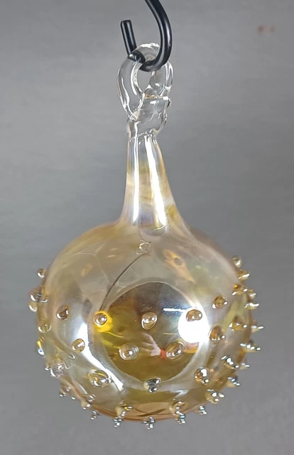 Hand Blown Glass Ornament Ball . Self Representing Artist (SRA)