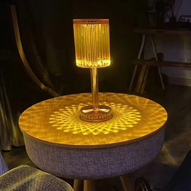 Lampada Da Tavolo Led Ricaricabile Per Bar Ristoranti Hotel Pub Trasparente Usb 6