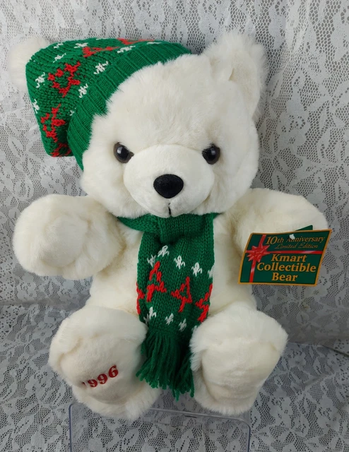 Teddy Bear Green Scarf Kmart Kmart Christmas Plush Teddy Bear 2001