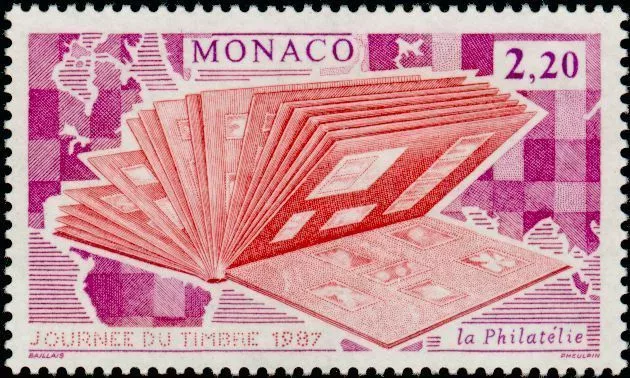 MONACO N° 1577 "JOURNEE DU TIMBRE, ALBUM DE TIMBRES" xxTTB