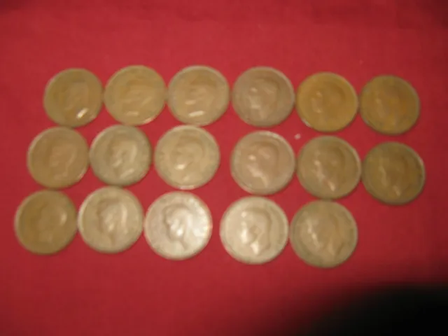 Complete Set Rare 17 Canada King George VI Pennies 1937 To 1952.
