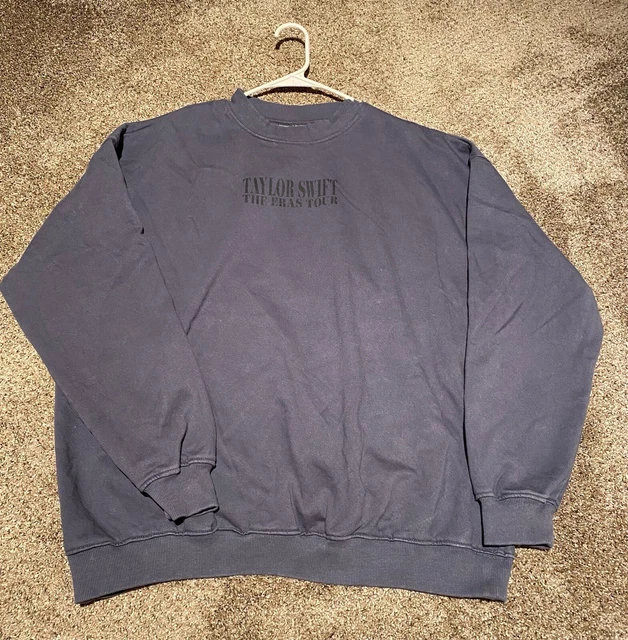 TAYLOR SWIFT ERAS Tour 2023 Blue Crewneck Crew Neck Sweatshirt NWT