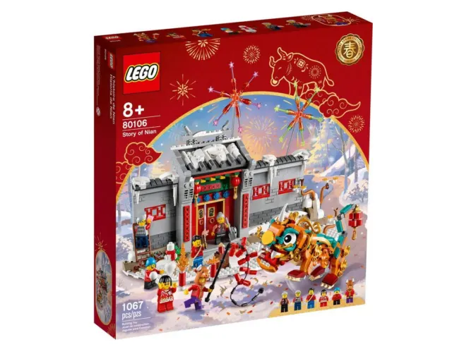 LEGO 80106 + 80107 Story Of Nian + Spring Lantern Festival *Retired Sets* NEW 2