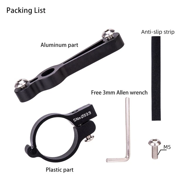 Porte-bouteille Vélo MenYiYDS Universel En Alu, Rouge, Rotatif 90°, Ajustable 19-40mm, Adaptable Au Guidon