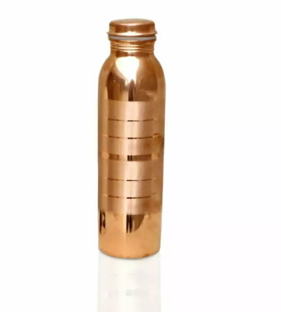 100% Pure Copper Water Bottle for Yoga / Ayurveda Health Benefits 950 ml