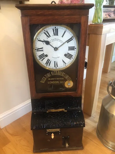 National Time Recorder 1930's Fully restored with spring wound movement