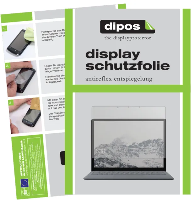 2x Schutzfolie für Microsoft Surface Laptop matt Displayschutzfolie Folie dipos