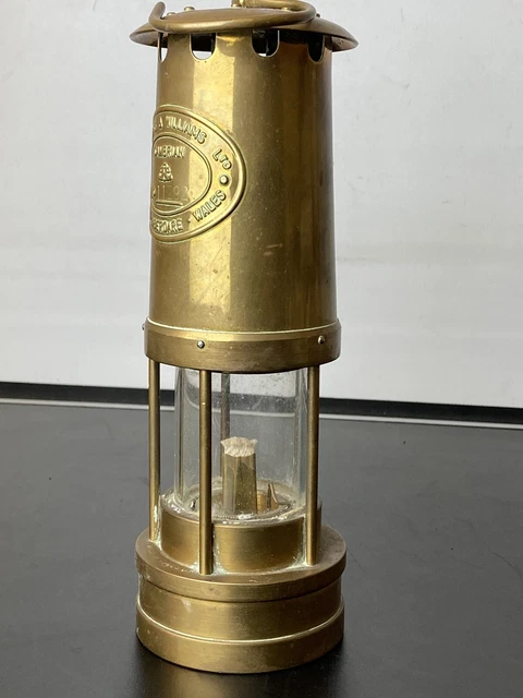E. Thomas & Williams Aberdare Cambrian Welsh Brass Miners Lamp 11292 3