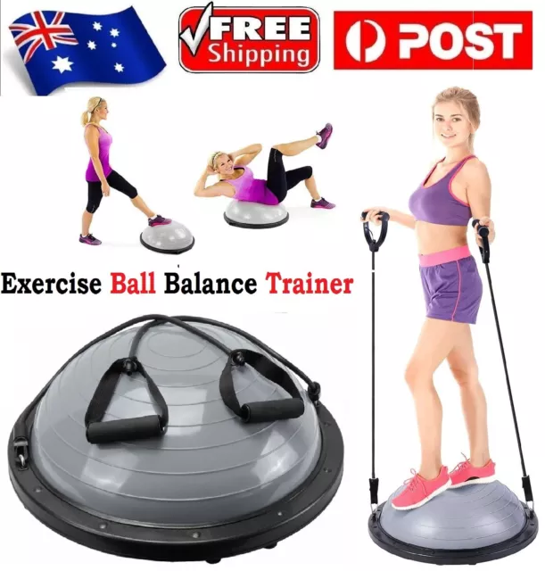 Fitness Yoga Balance Ball Yoga Gym Workout Strength  Trainer Pilates Grey Aus