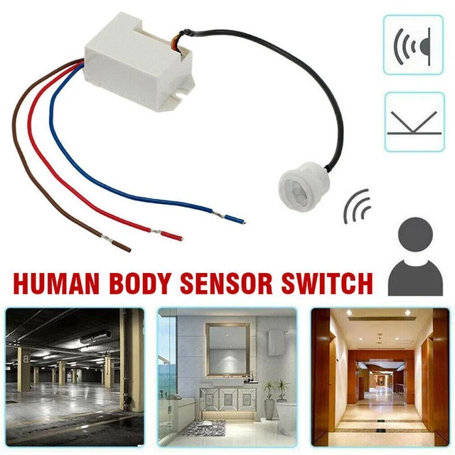 HUMAN BODY INDUCTION On Off Motion Sensor Switch Infrared PIR Detector
