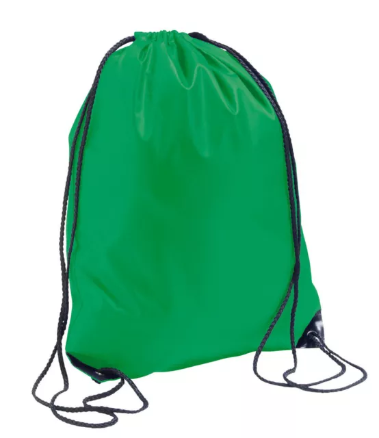 KELLY IRISH GREEN Draw String Gym Sack PE Shoe Dance Rucksack Swim Bag