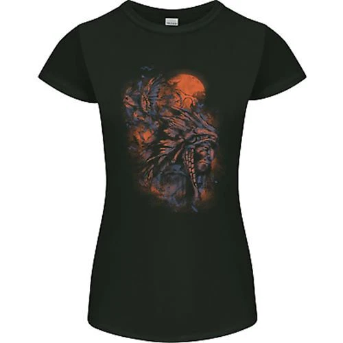 Nativi Americani Copricapo Indiano Apache Donna Minuta Taglio T-Shirt
