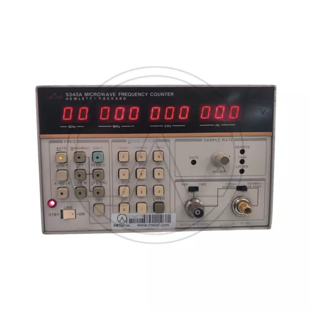 HP AGILENT KEYSIGHT 5343A  MICROWAVE FREQUENCY COUNTER from 10 Hz to 26.5 GHz