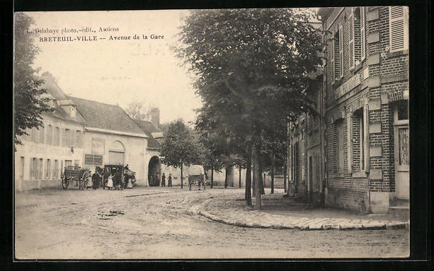 CPA Breteuil-Ville, Avenue de la Gare 1915