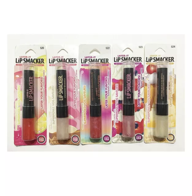 5 Bonne Bell Lip Smacker Layer It Lip Balm Gloss Collection #520 521 522 523 524