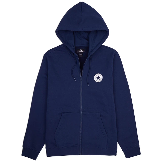 Converse Felpa con Cappuccio e Zip Go-To Chuck Taylor Patch Blu Codice 100245...