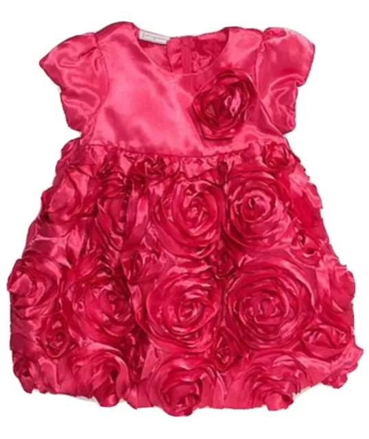 NWT First Impressions Pink Rosette Floral 2 Pc Toddler Girls Dress Set Size 18M