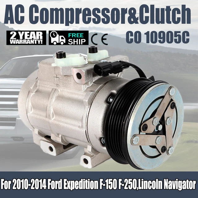 AC COMPRESSOR AIR Conditioner+Clutch Fit 20072010 Ford F150/ 250/350