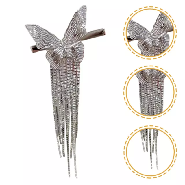 Butterfly Tassel Hair Clip Alloy Miss Butterflies Decoration Clips