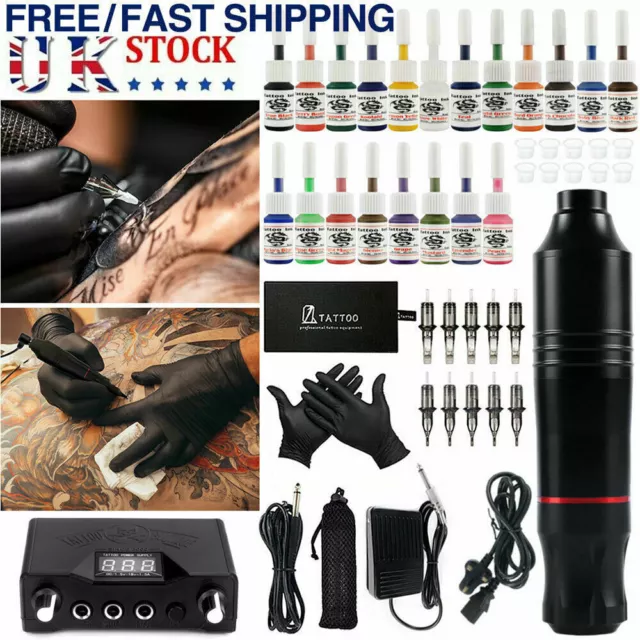 Rotary Complete Tattoo Pen Kit Professional Javelin Machine Starter Set GUN20Ink