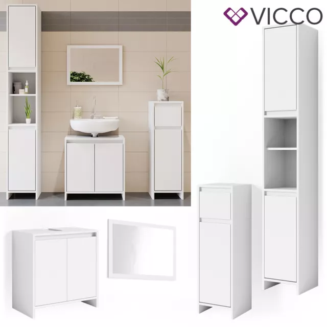 Conjunto de muebles de baño VICCO EMMA blanco - 4 piezas