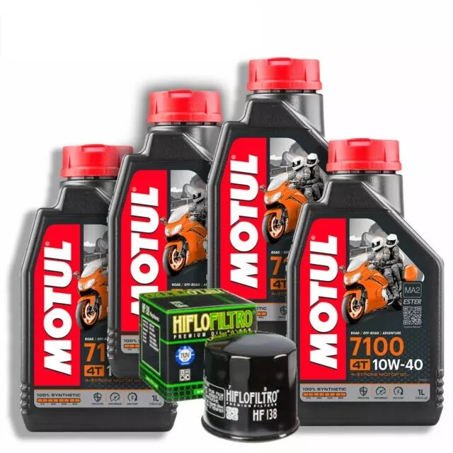 Kit/Tagliando Suzuki Gsx R 600 2004 4L Olio Motul 7100 10W40 + Filtro Olio Gsxr