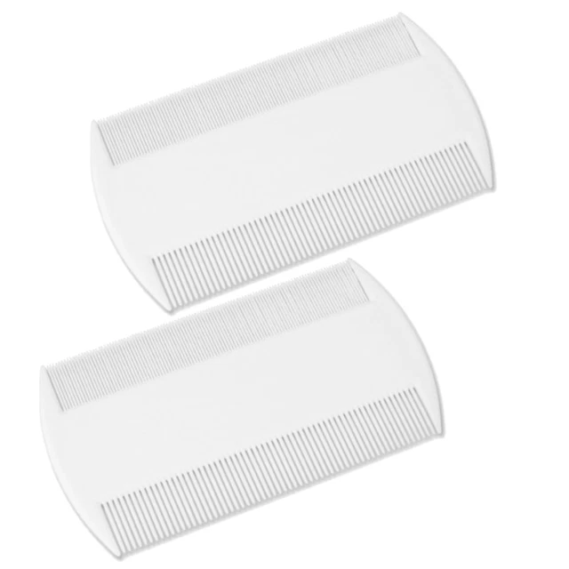 2 Pieces White Double Sided Nit Combs for Head Lice Detection