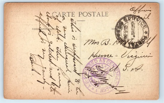 Postcard NANCY. - Place Stanislas Grilles en fer forgé 1919 H181 2
