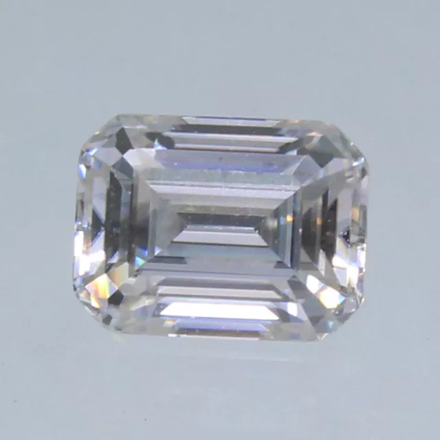 8x6 MM Smeraldo Taglio Eccellente De Colore VVS1 Solitario 1.60 Diamante Bianco 2