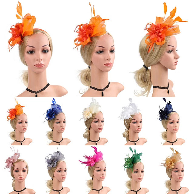 Cocktail Tea Party Headwear Bridal Wedding Hair Accessories Solid Color DIY