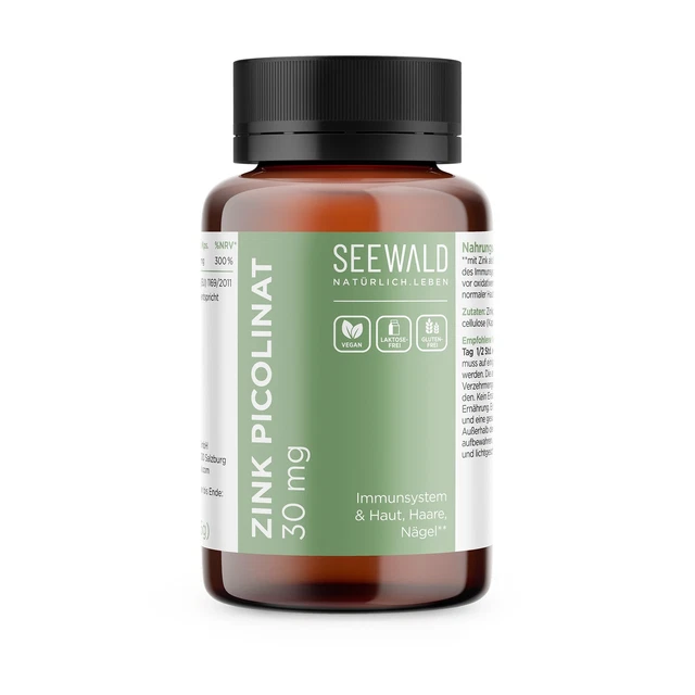 SEEWALD ZINC PICOLINATE 30mg (30 Pcs. Immune System & Skin, Hair